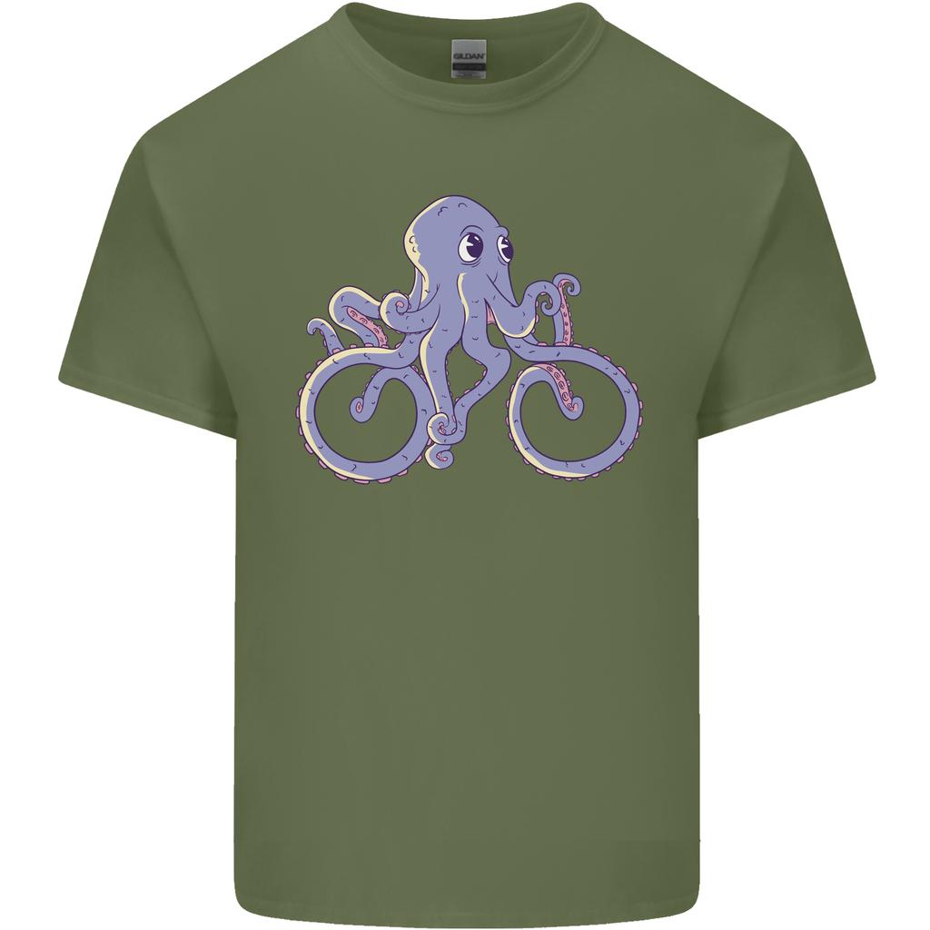 A Cycling Octopus Funny Cyclist Bicycle Unisexs Light Cotton TShirt