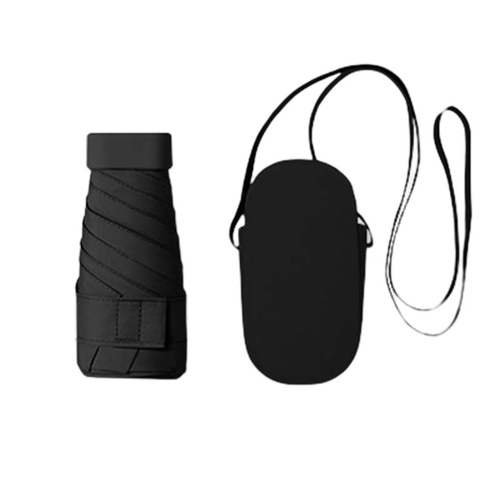 Защита от УФ-лучей Портативный Солнцезащитный Зонт Слинг Чехол из ПУ Кожи Дорожный Зонт от Дождя Для Улицы