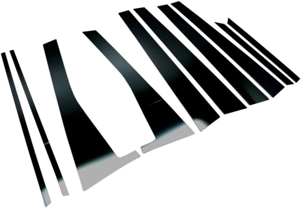 BRIGHTZ Finish Stainless Steel Black Plated Pillar Panels for the Move Custom Visor Compatible with Move Custom Ultra-Mirror LA100S/LA110S (No