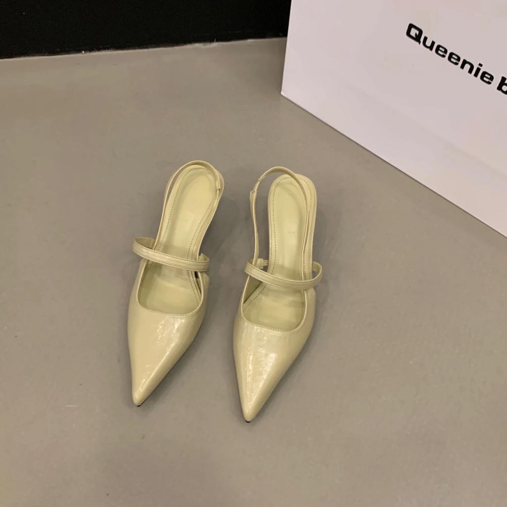 Fashion 4.5cm Summer Heels Shoes for Women New Fashion Thin Heel Pointed Toe Women Sandals Sexy Dress Party Women Heeled Shoes Pumps