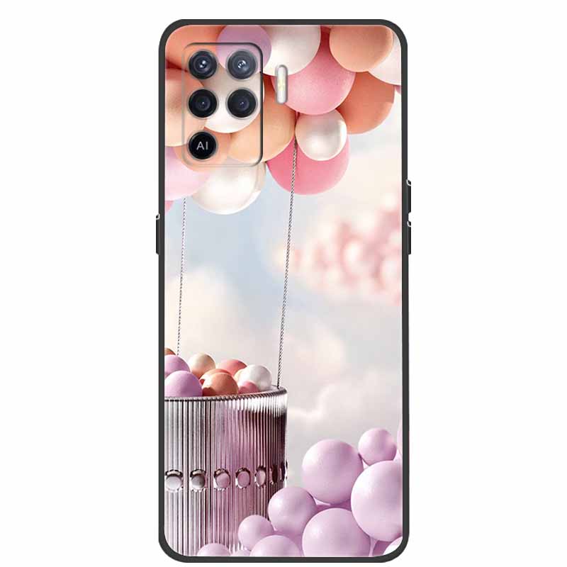 Для чехла OPPO Reno5 Lite Чехол Ударопрочный Мягкий силикон ТПУ Задняя крышка Для телефона Oppo Reno 5Z 5 Lite Чехол 5Lite CPH2205 Fundas
