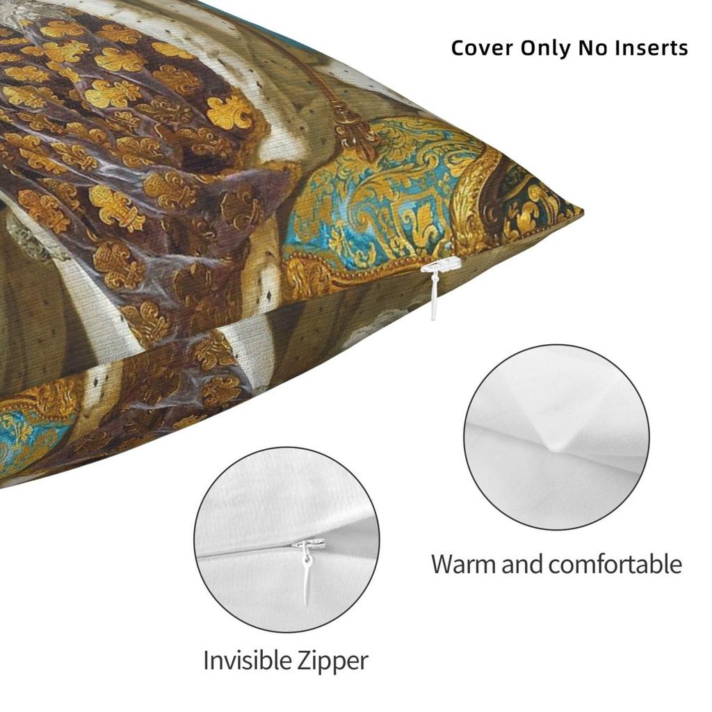 Joseph Duplessis Louis Xvi King Of France Square Pillowcase Polyester Linen Velvet Creative Decor Pillow Case Home Cushion Cover