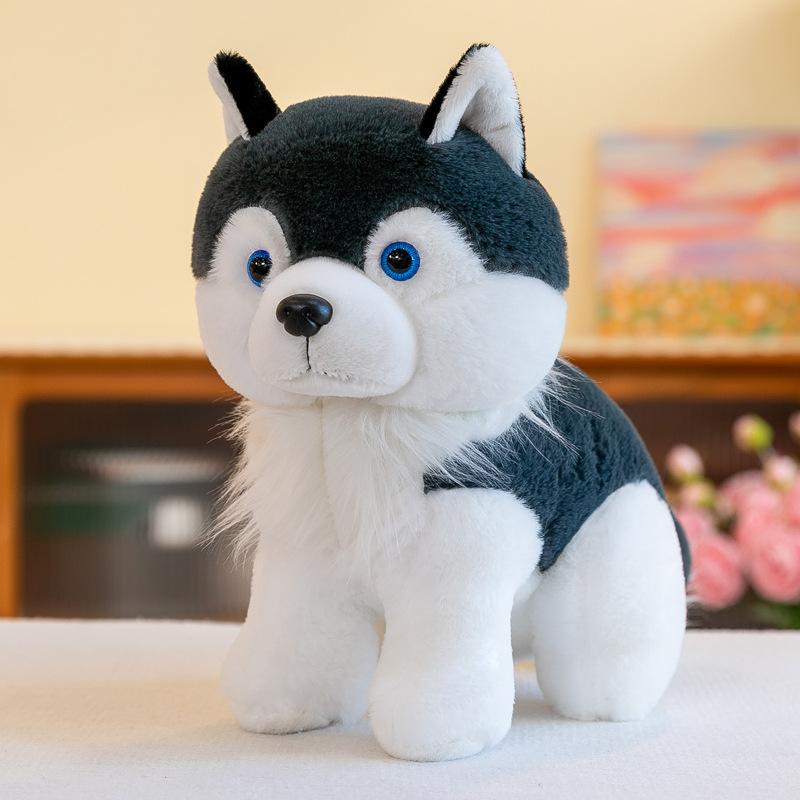 Имитация Плюшевая игрушка Хаски Кукла Дети Сопровождающая Тряпичная кукла Подушка для сна Подарок на день рождения