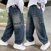 Джинсы для мальчиков Весна/Осень 2025: Модная тонкая уличная одежда для детей
