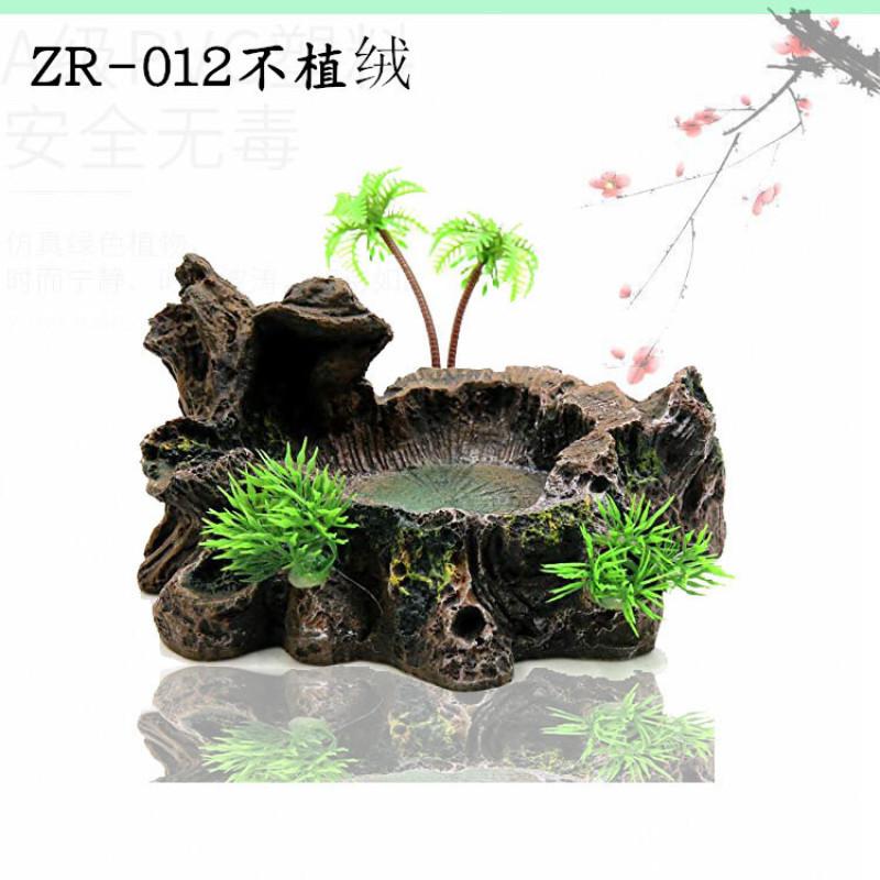 Кормушка для рептилий, миска для воды, искусственный ствол дерева, декор из мха для черепахи, ящерицы, геккона, змеи