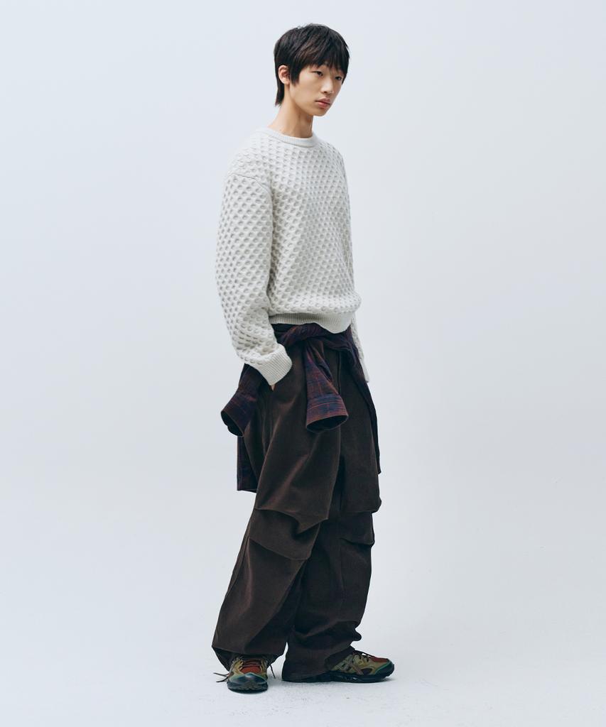 INTEMPOMOOD Croffle Round Neck Knit_Ivory