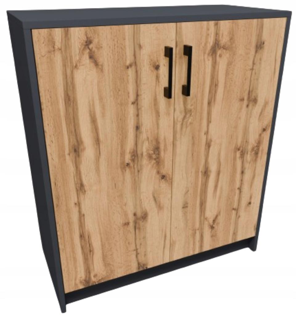 Chest Of Drawers 2D Grafit-Wotan Two-Door Cabinet Anthracite Rob