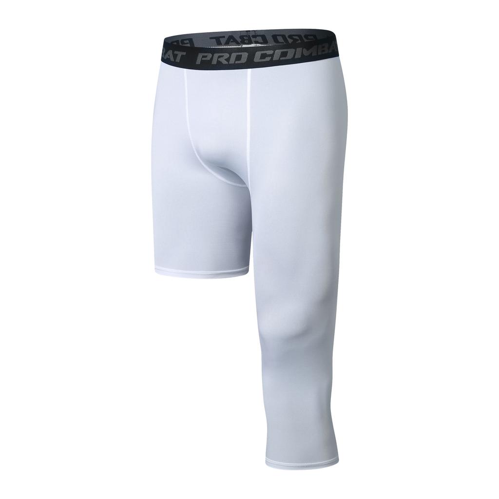 Спортивные быстросохнущие брюки длиной 57 для мужчин, леггинсы с одной штаниной, леггинсы для баскетбольных тренировок, брюки для бега и фитнеса