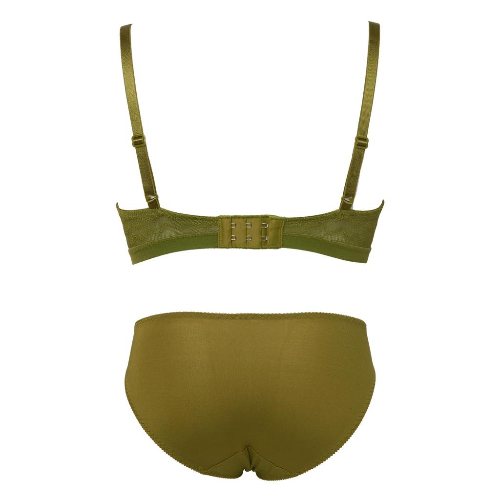 Комплект из кружевного бюстгальтера и шорт от Daisy AMST1150 WHU3 Hikini JX 00CE [Amostyle Triumph] Push-Up & + для женщин (зеленый) 70/М