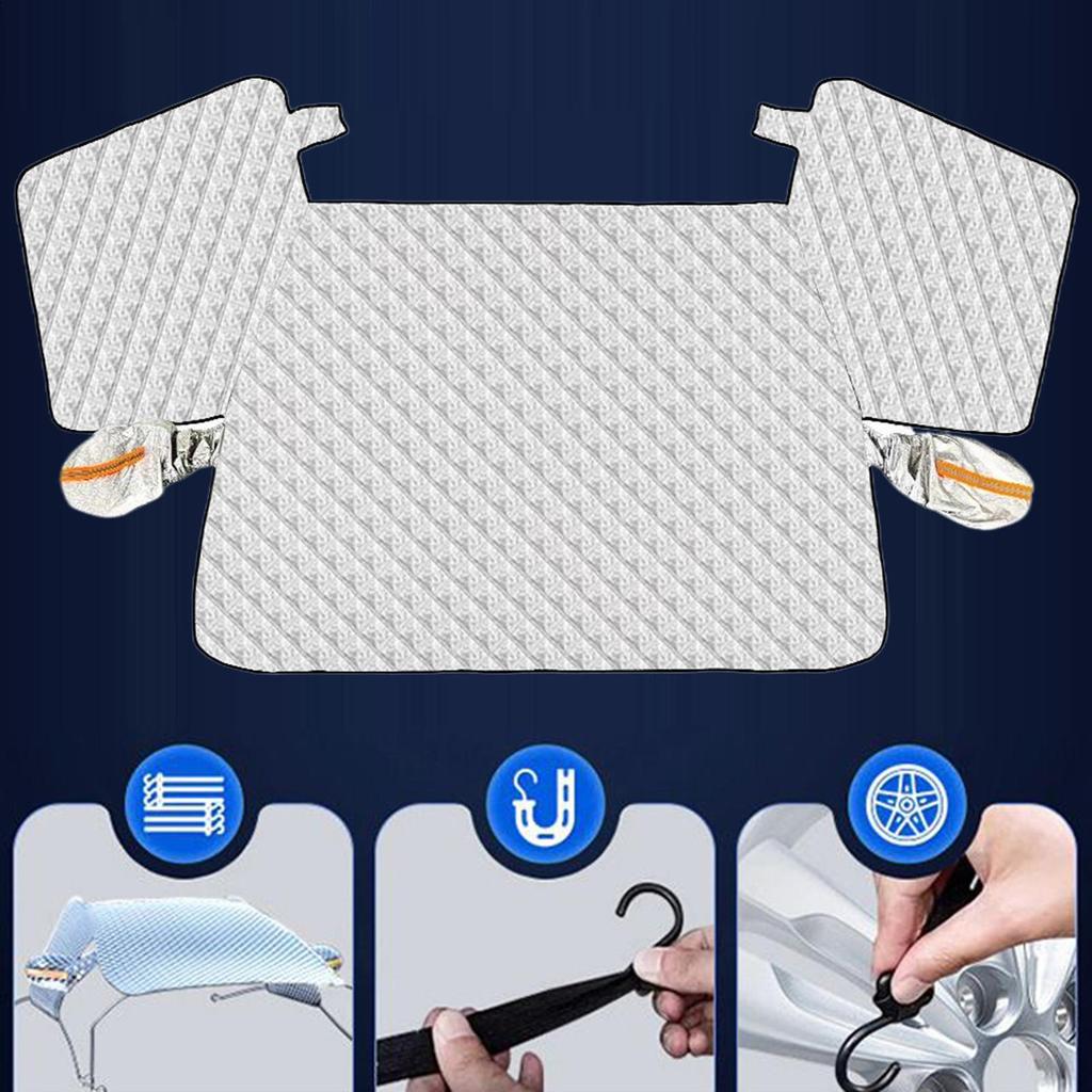 Чехол на лобовое стекло из алюминиевой фольги для автомобиля, зимний щит от льда и снега, магнитная защита капота, защита лобового стекла от льда для внедорожников, автодомов