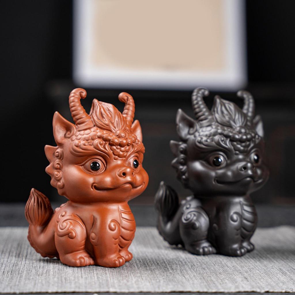 Скульптура дракона, чайная фигурка домашнего животного — изысканное произведение искусства для декора дома и офиса