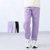 Весна и осень Новые повседневные спортивные брюки с принтом этикеток для девочек