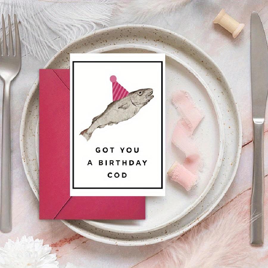 1pc Funny Birthday Greeting Card With Envelope, Humorous Word Game Card, Prank Gift For Him/Her To Send To Family, Friend, Classmate