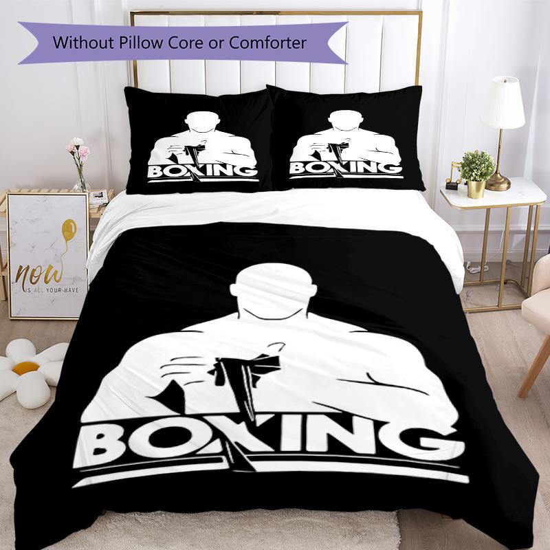 3pcs boxing Bedding Set Duvet Cover Closure Includes 1 Duvet Cover & 2 Pillowcases, Soft and Comfortable for All Seasons.