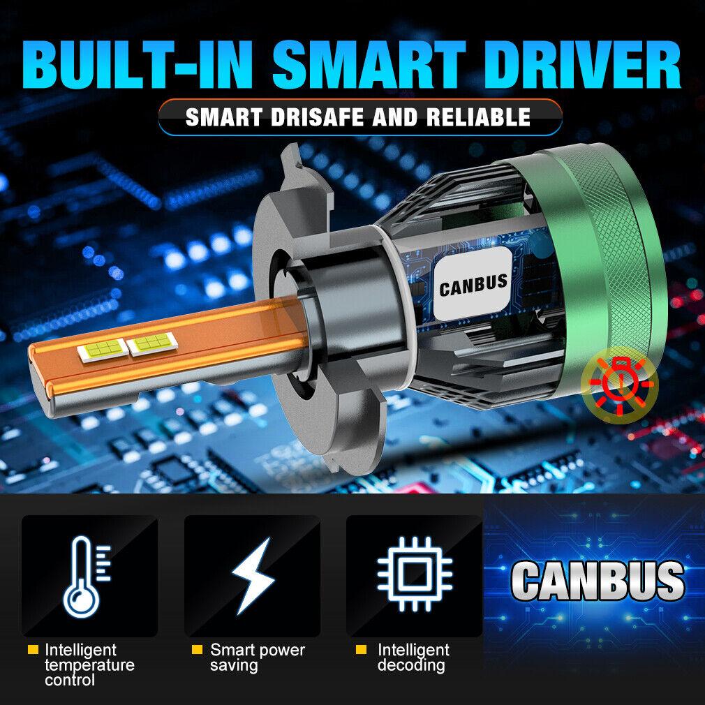 2Pcs Power Supply 24V CSP LED Truck Headlight H4 LED Canbus HB2 9003 Truck Lorry Light Headlamp Bulbs 110W 40000LM High&Low Dual Beam Kit