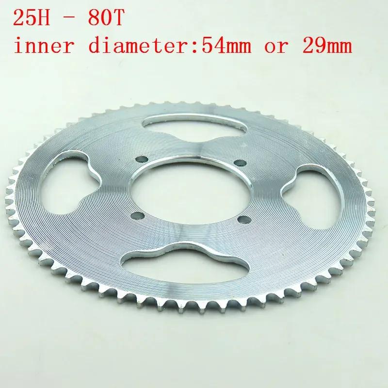 29/54mm 80 Tooth 25H Rear Chain Sprocket For 2 Stroke 47cc 49cc Engine Chinese Mini ATV Quad 4 Wheeler Pocket Bike Scooter Goped