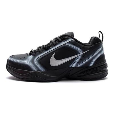 Кроссовки унисекс Air Monarch 4, текстиль, кожа, низкие, массивные, черные с серебристым 415445-001(Команда15-)