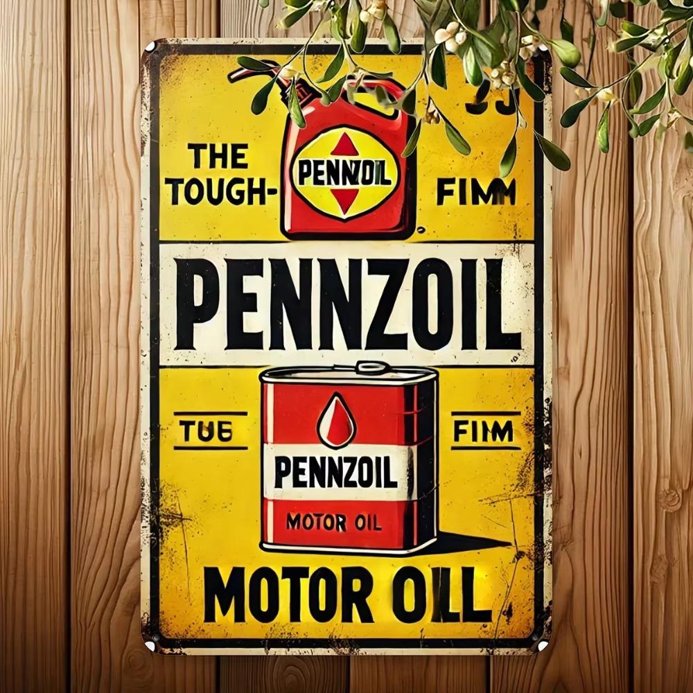 ManCavePro™ Винтажная роспись по железному листу | Металлическая табличка в стиле ретро | Идеально для декора мужских гостиных, дворов и гаражей