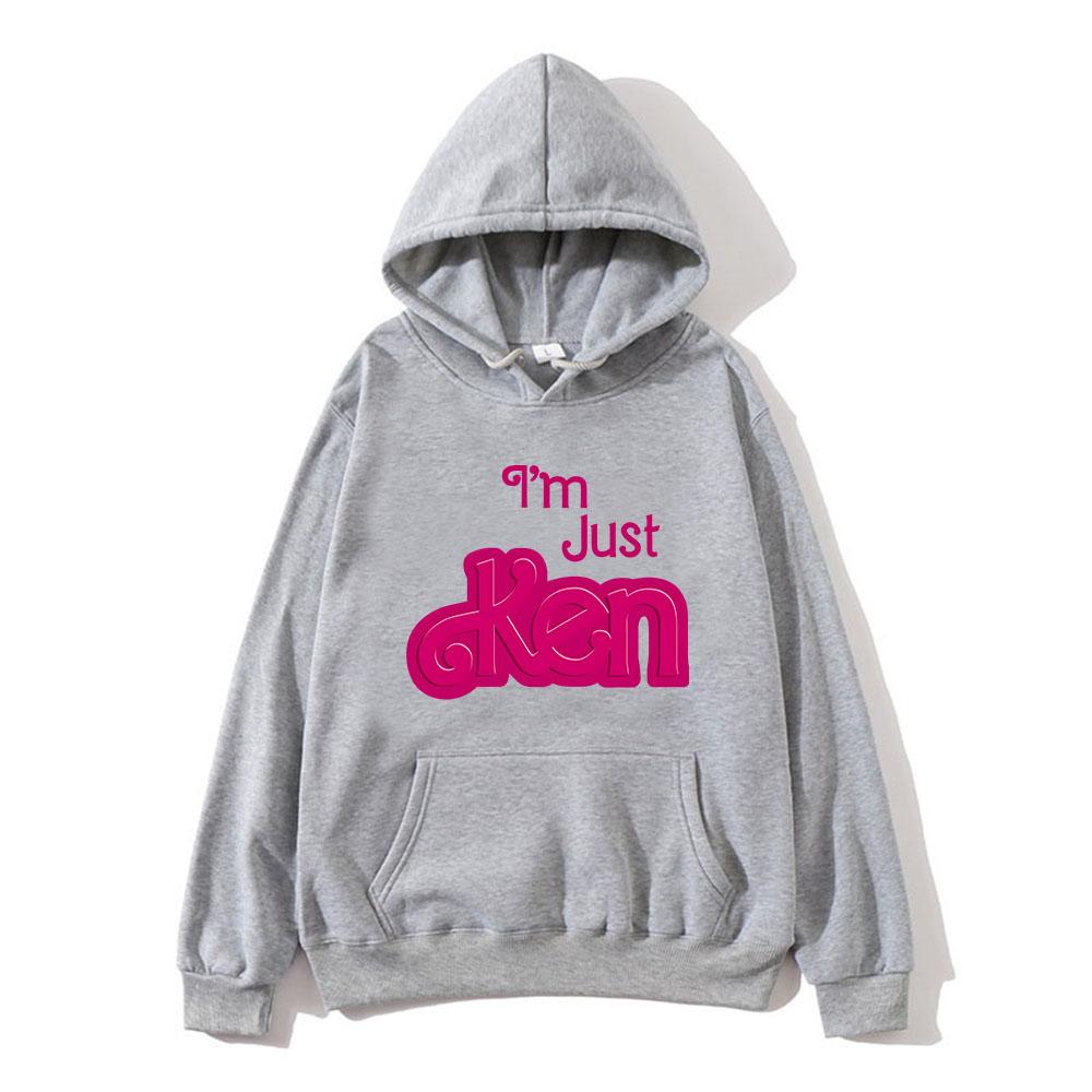 Я просто Кен Райан Гослинг Толстовки Удобные Весенние Мужские Женские Свитшоты Молетом Розовый Графический с Буквами С Капюшоном