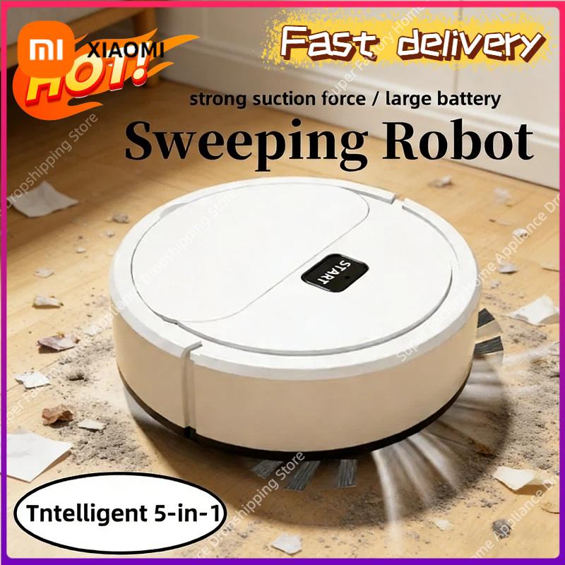 Xiaomi Умный робот-пылесос Xiaomi Mini Тихий пылесос Мощная подметающая щетка-швабра 5-в-1 Многофункциональная уборочная машина для дома 2026