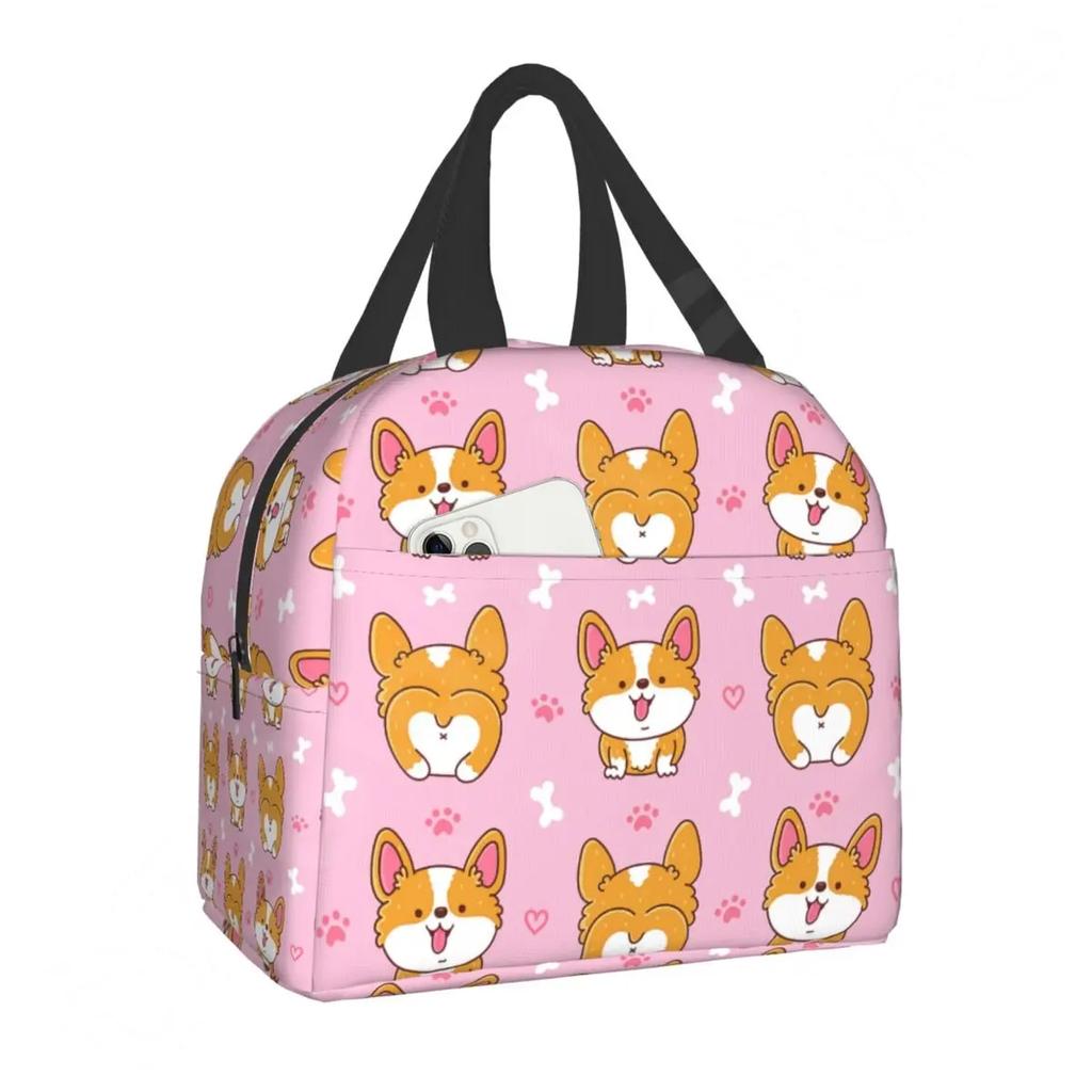 Утепленная сумка для обеда с рисунком королевы Елизаветы и корги для женщин, многоразовая термосумка-холодильник для обеда на работе, в школе, на пикнике