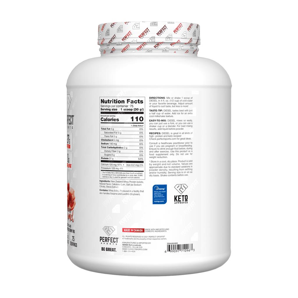 PERFECT Sports, Diesel, New Zealand whey isolate, salted caramel, 2.27 kg (5 lbs)