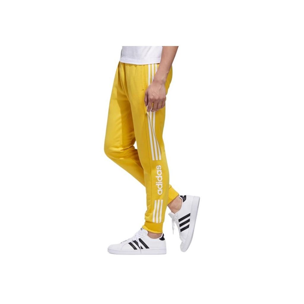 Adidas Neo M Ce 3S Tp Mens Training Series Tapered Fashion Casual Knitted Sports Pants Men Pants Yellow GD1639