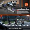 Dash Cam 3 Channel Car Black Box WiFi DVR HD 1080P Video Front Built-in and Rear Camera W/IR Night Vision Car Accessories