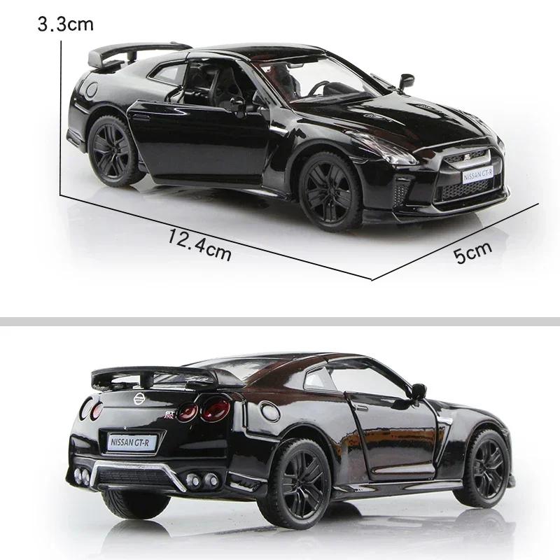1:36 Коллекция литых моделей автомобилей Nissan GTR R35 из сплава, подарки, рождественский подарок для парня, подарки на день рождения