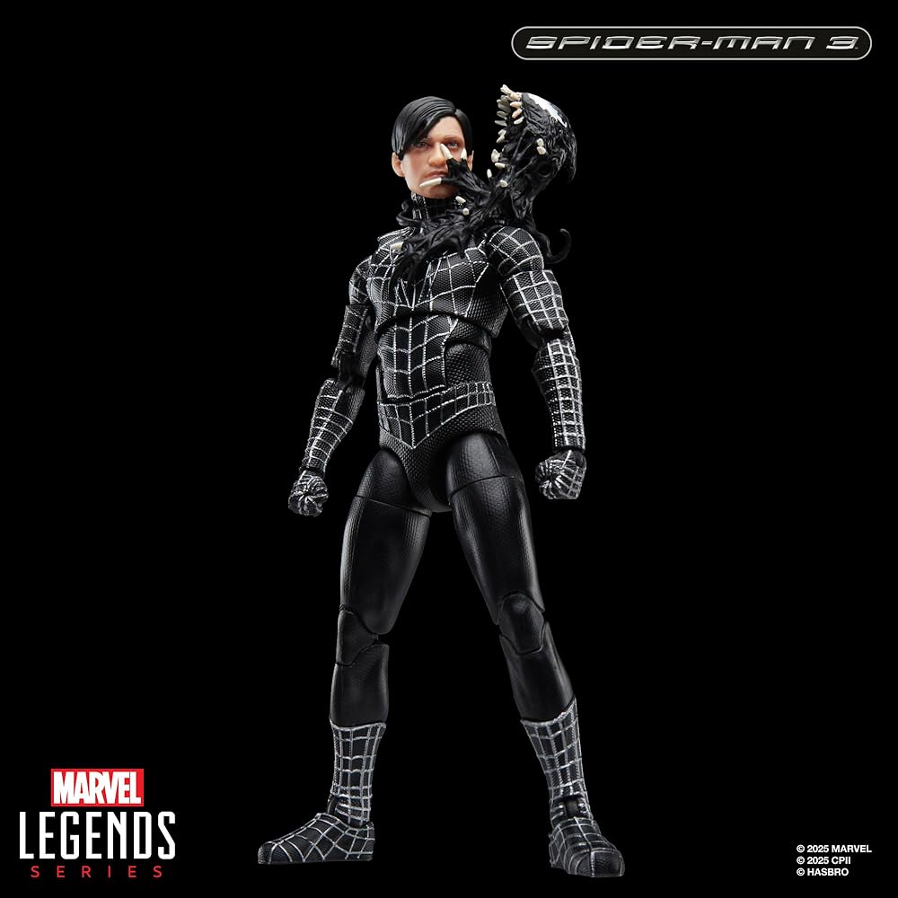Hasbro Marvel Legends Series "Spider-Man 3" Collectible 15cm Action Figure with Spider-Man Symbiote Accessory (G0589) Authentic