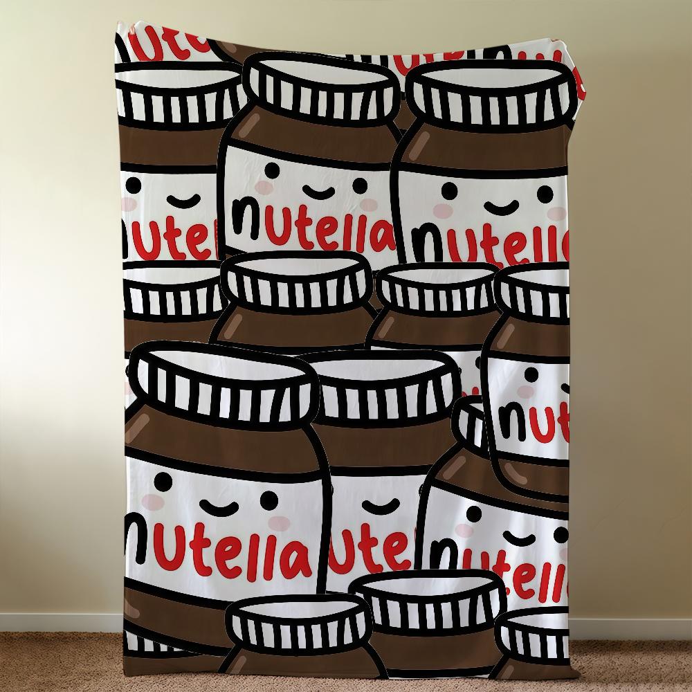 N-NutellaS-ES Логотип Роскошное одеяло Плед Супер Уютный Плюшевый Гостиная Диван Диван Детские Подарки на День Рождения