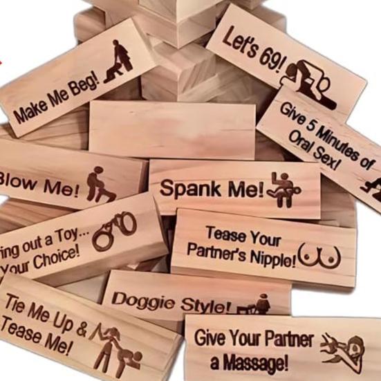 48 шт./компл. взрослых строительных блоков падающая башня свидание вечер пара мероприятия деревянный штабелируемый блок