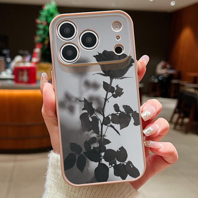 Чехол с узором из цветов и листьев для iPhone 17 Pro Max Funda iPhone 16 15 14 13 Pro Max Магнитный Для Magsafe Гибридный Тонкий Матовый Чехол