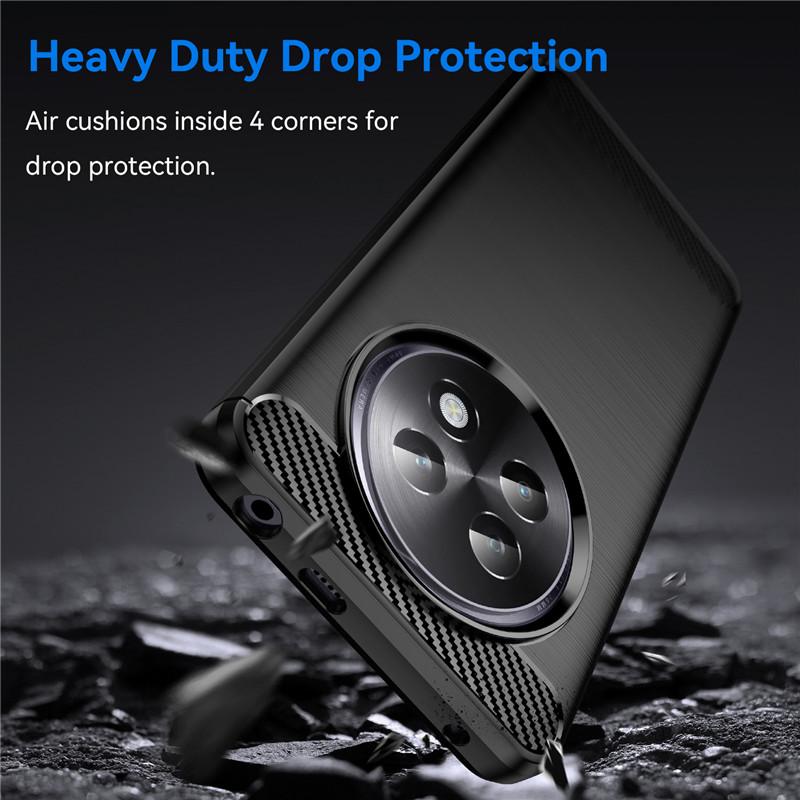 Для Realme 13+ Чехол для Realme 13 Plus Чехол 6,67 дюйма из углеродного волокна Противоударный силиконовый бампер для Realme 13+
