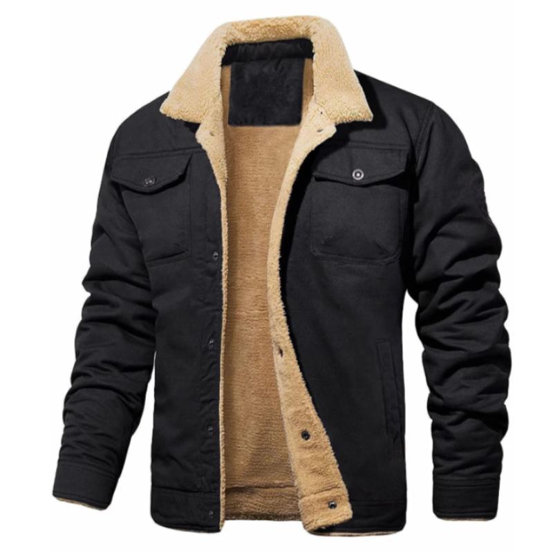 Мужская осенне-зимняя куртка с плюшевой подкладкой, хлопковая рабочая одежда, повседневное мужское пальто