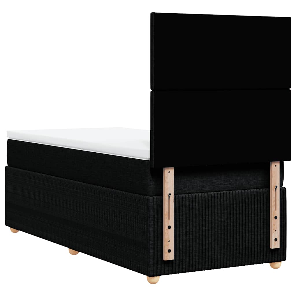Box Spring Bed with Mattress Black 80 x 200 cm Fabric