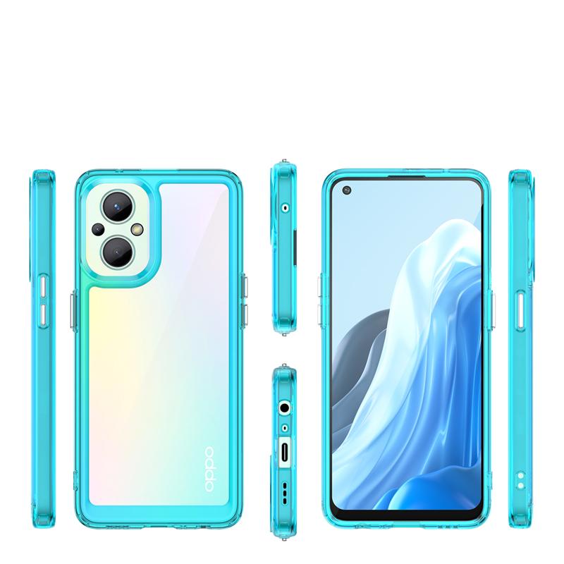 For Cover OPPO Reno 8 Lite Case Reno 8 Lite Capa New Shockproof Bumper Clear Transparent Multicolor For Fundas Reno 8 Lite Cover