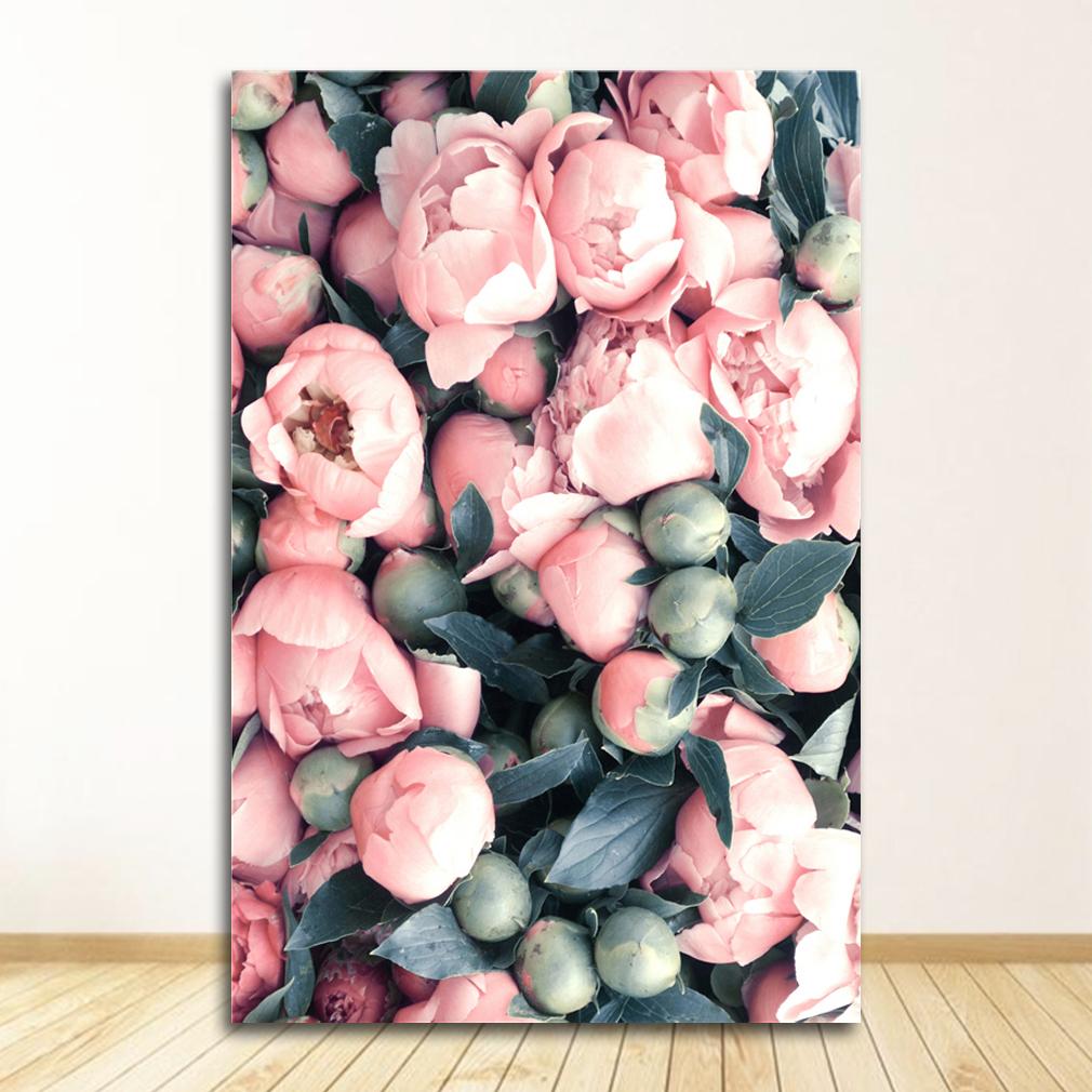 Canvas Painting Nordic Decor Elegant Peony Flower Phrase Poster And Print Wall Art Picture For Living Room Home Decoration