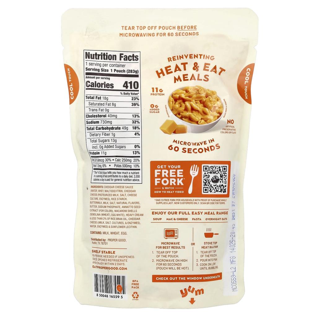 Proper Good Mac & Cheese, Original Cheddar, 10 oz (283 g)