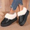Sequins Decor Platform Snow Boots Women Fashion Keep Warm Faux Fur Winter Boots Woman Shiny Fuffly Furry Ankle Boots Ladies 42