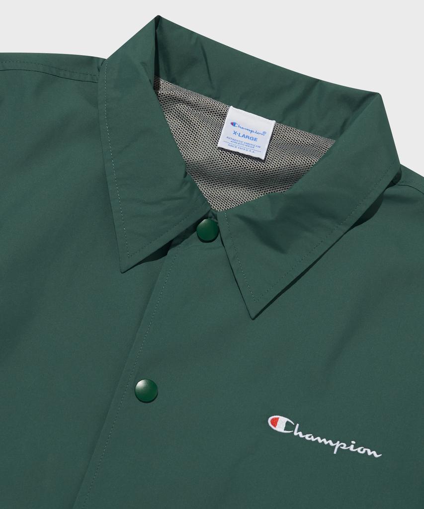 Champion Polyester Mesh Lined Coach Jacket Dark Green