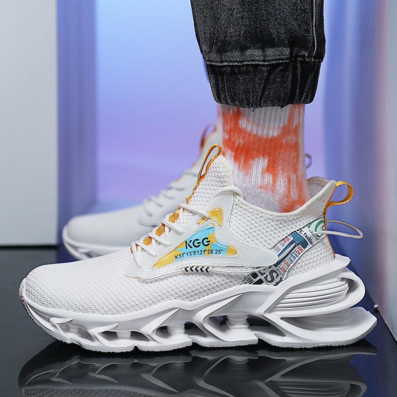 Мода 2024 Весна Новинка Мода Blade Shoes Flying Woven Breathable Trend Мужская обувь Повседневные кроссовки на толстой подошве