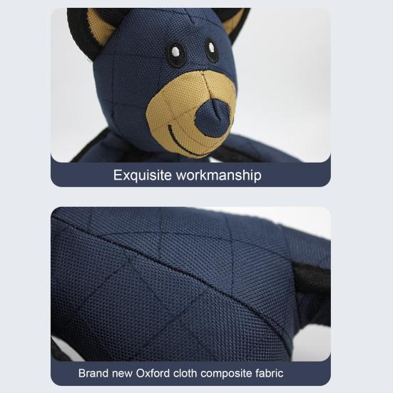 2 шт. Небьющаяся игрушка для собак-медведей для агрессивных жевателей Небьющаяся мягкая игрушка для домашних животных-медведей Интерактивная пищащая игрушка для больших собак