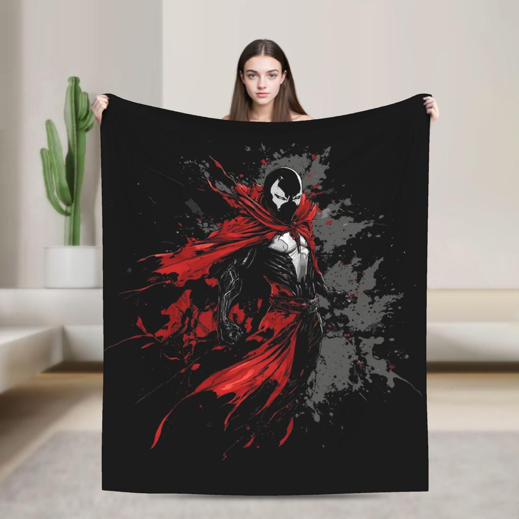 Spawn Blankets Fleece Decoration  Portable Soft Throw Blankets for Sofa Outdoor Quilt