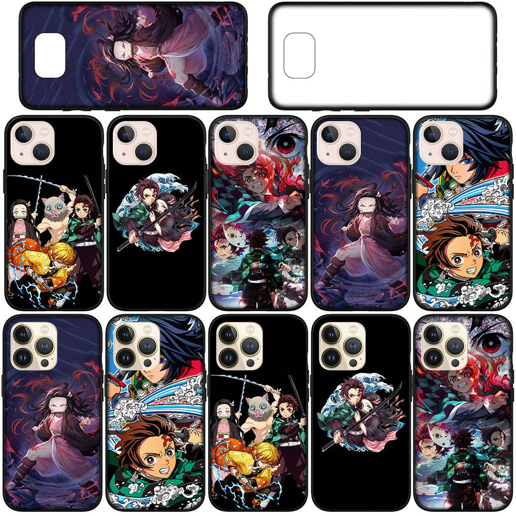 For iPhone 16 15 Xiaomi Redmi Note 14 13 12 11 Pro Max 16e Samsung Galaxy S25 S24 S23 Moto OPPO Huawei Kamado Tanjirou Demon Slayer Nezuko Phone Case