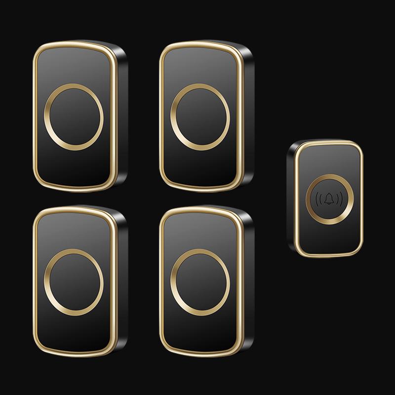 Battery and DC Powered Wireless Doorbell with Plug-in Free Call Button for Home Use