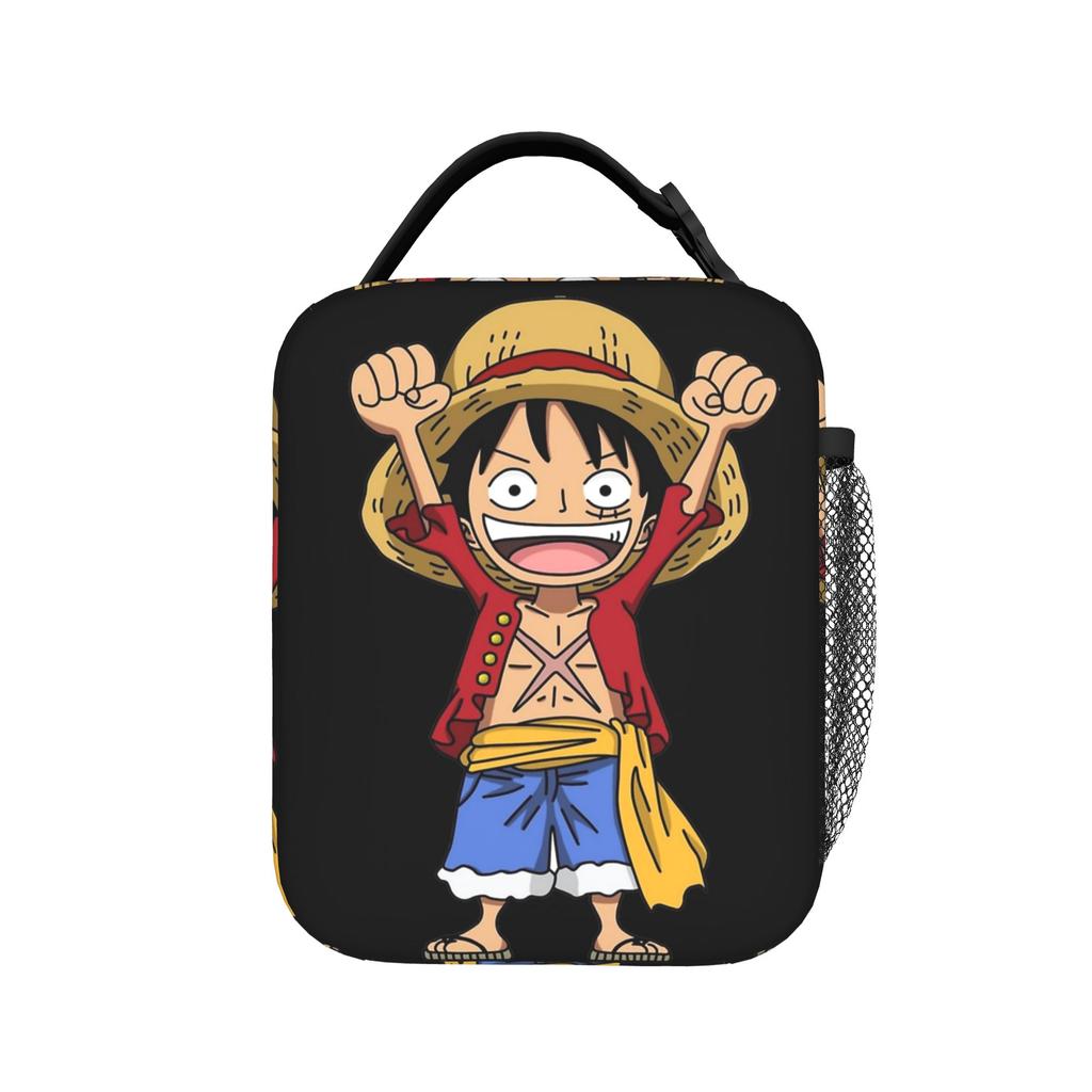 Веселый Пират Мигающие Знаки Сумка для Ланча Аниме One Piece Забавная Ланч-Бокс Для Ребенка Сумка-Холодильник Термосумка Сумки