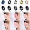 New Black Fashion Ear Clip Women Men Circle Gifts Jewelry Titanium Steel Punk No Pierced Unisex