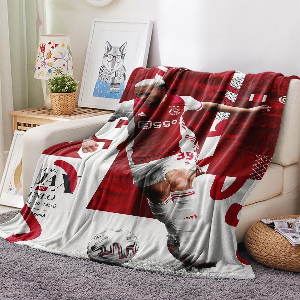 AFC Ajax logo Print FlAannel Blanket, High quality Comfortable for All Seasons, Home Decor, Warmth and Comfort