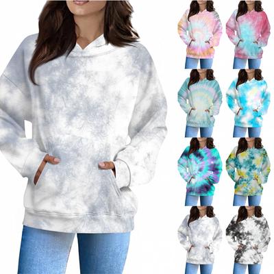 Женская мода Повседневный топ с V-образным вырезом и длинными рукавами с принтом